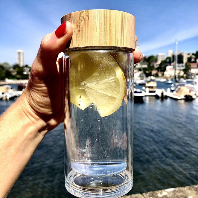Add-on Glass Drink Bottle with infuser