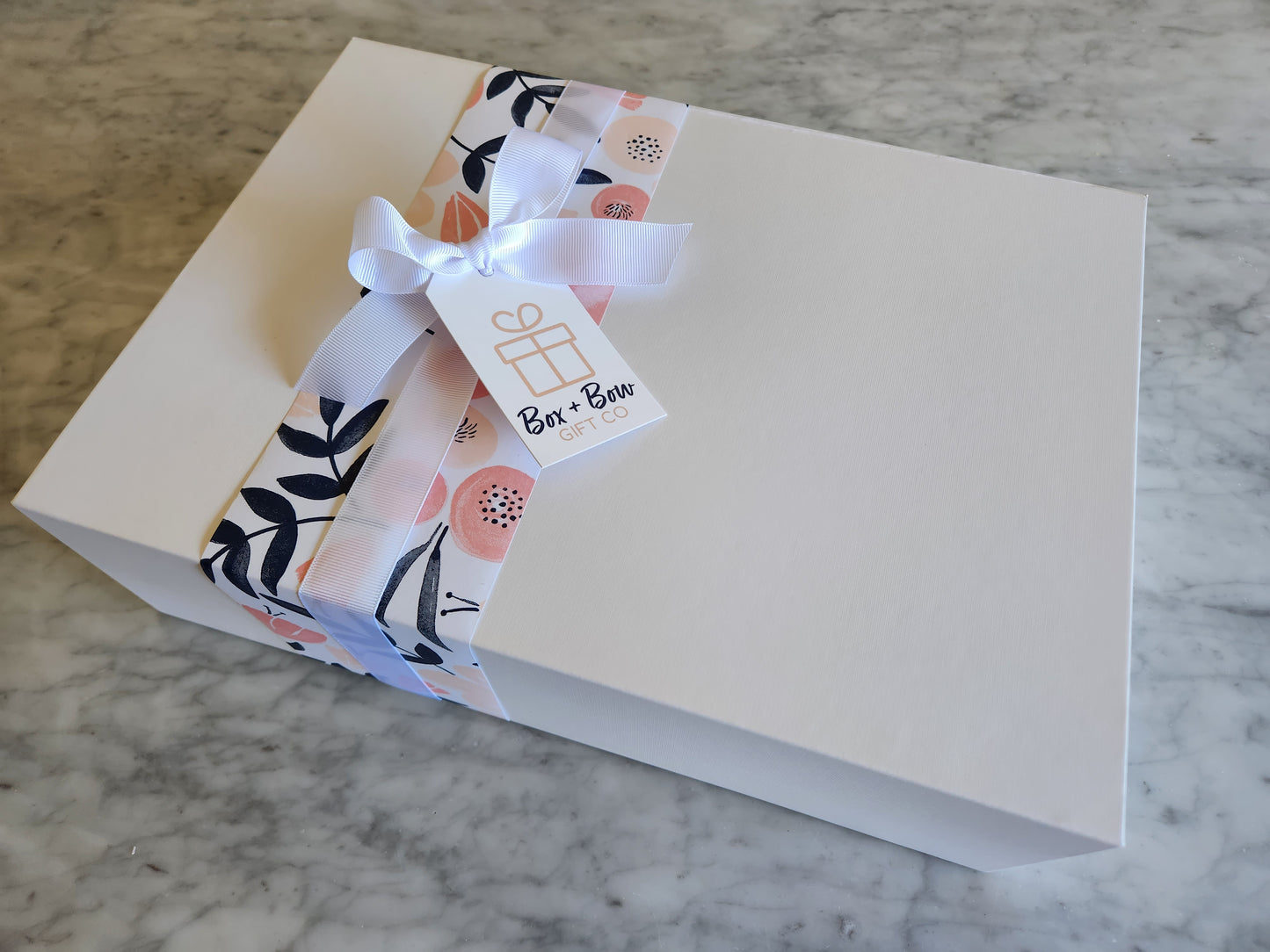Large White Magnetic Box - choose wrap (CREATE YOUR OWN HAMPER)