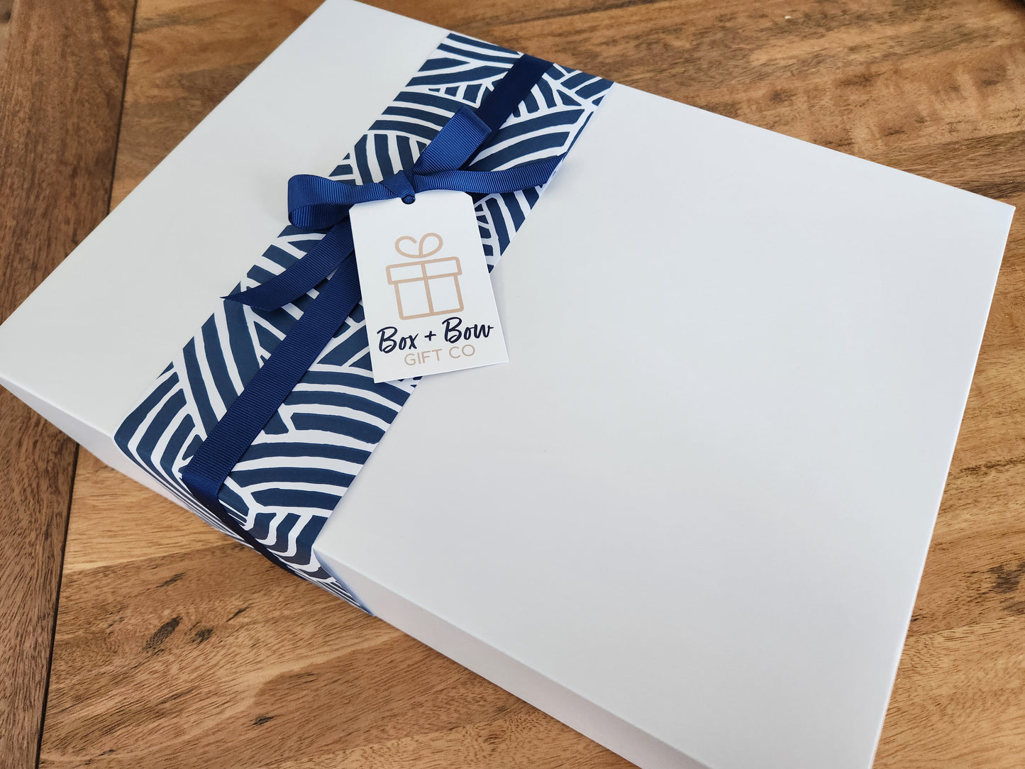 Mini White Magnetic Box - choose wrap (CREATE YOUR OWN HAMPER)