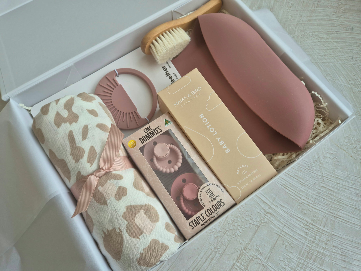 Deluxe Baby Girl Hamper - PINK ANIMAL PRINT