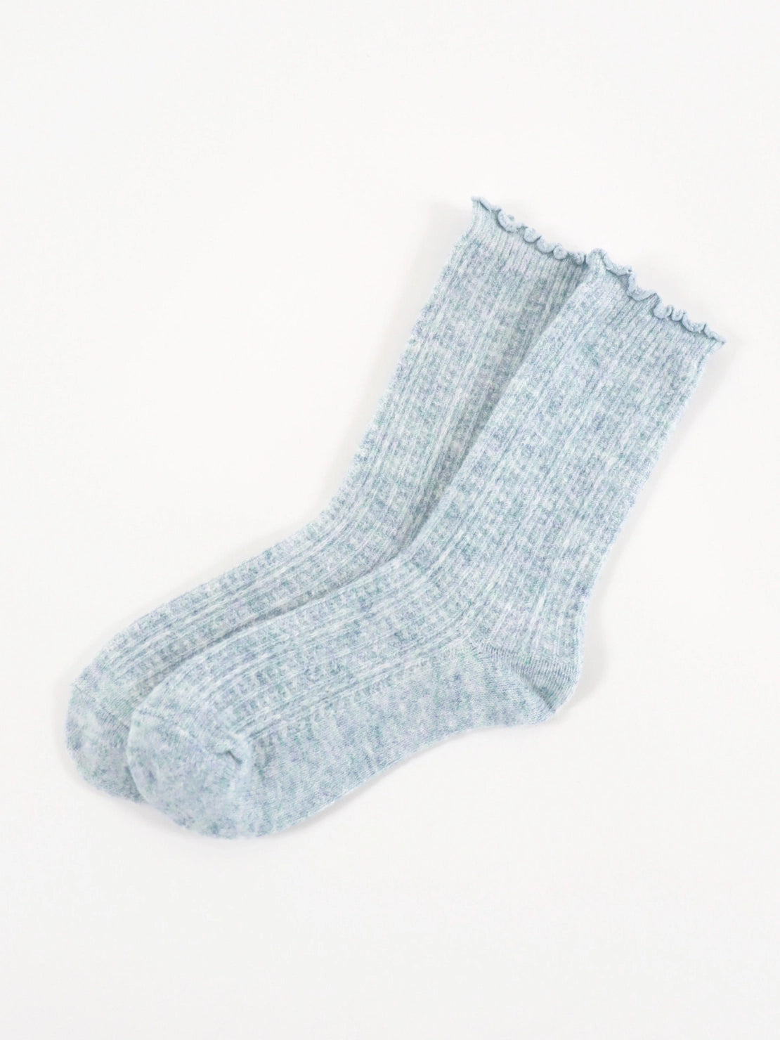 Add-on Frill Crew Socks Blue