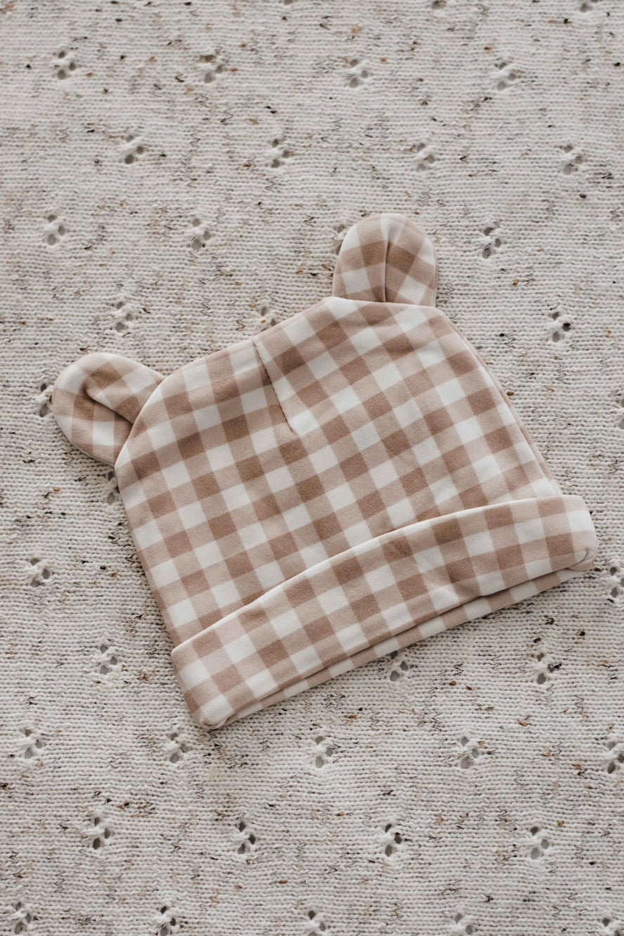 Add-on Gingham Baby Beanie