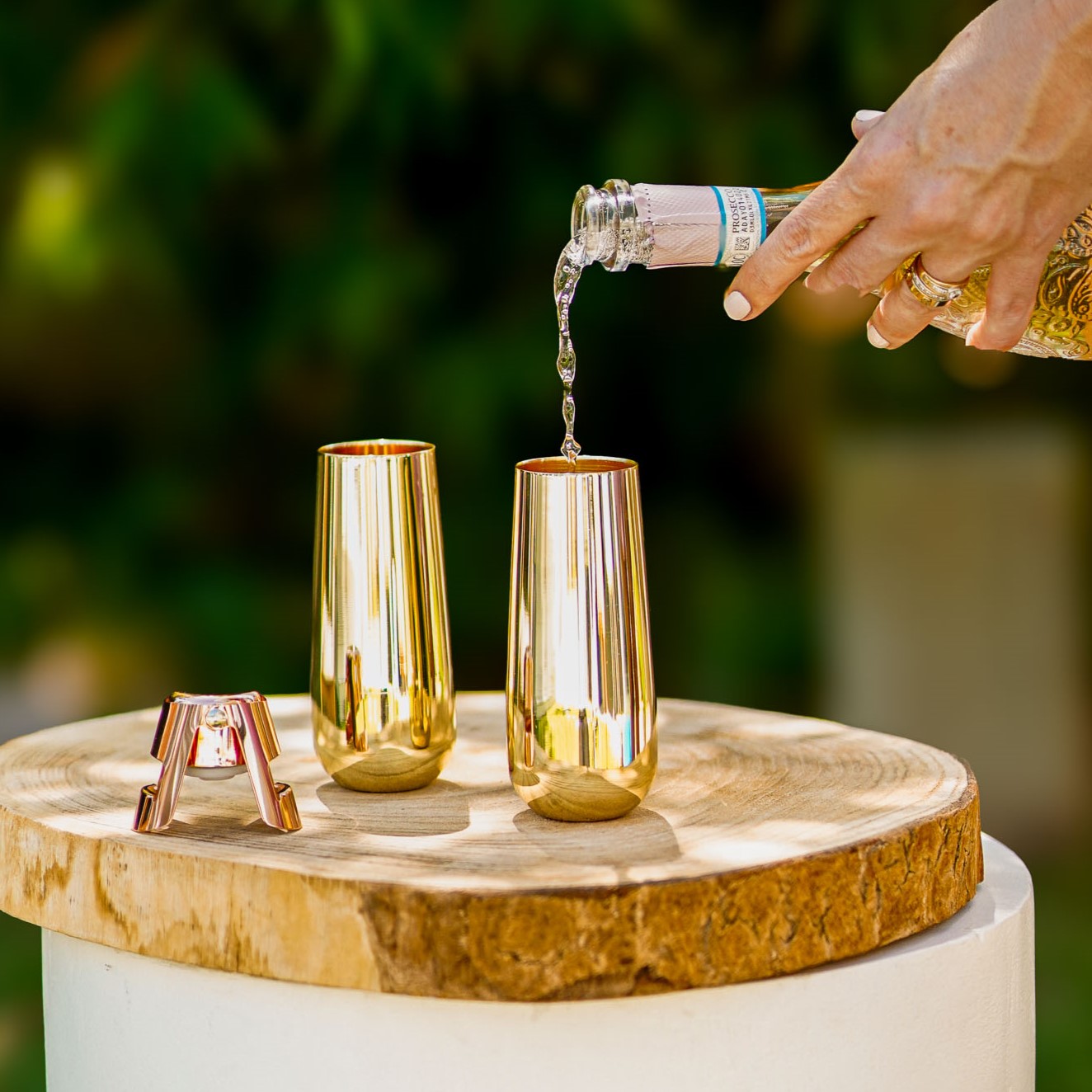 Add-on CLINQ Gold Champagne Flutes (set of 2)
