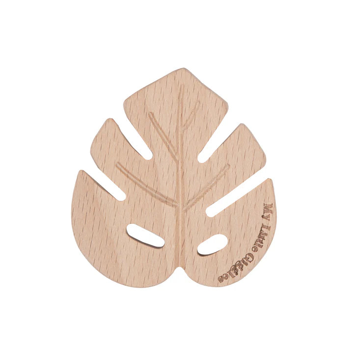 Monstera Leaf Beechwood Baby Teether by My Little Giggles