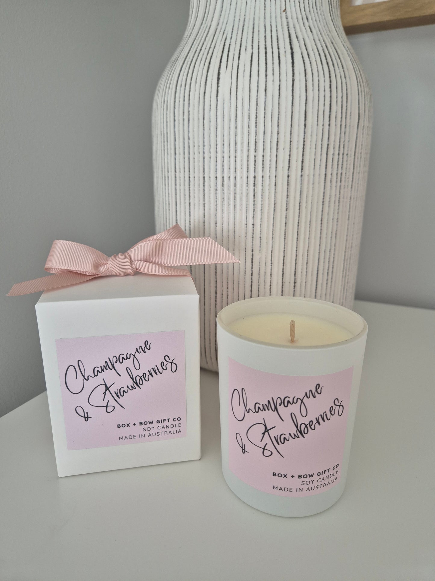 Add-on Soy Candle - Champagne & Strawberries