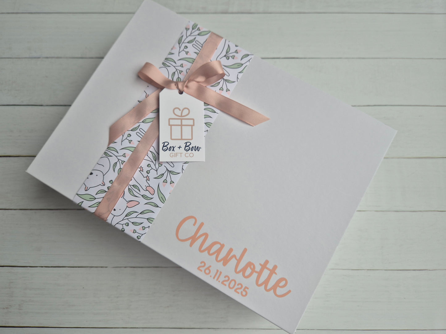 Add-on Baby Name & Birthdate Personalisation to Hamper Box Lid