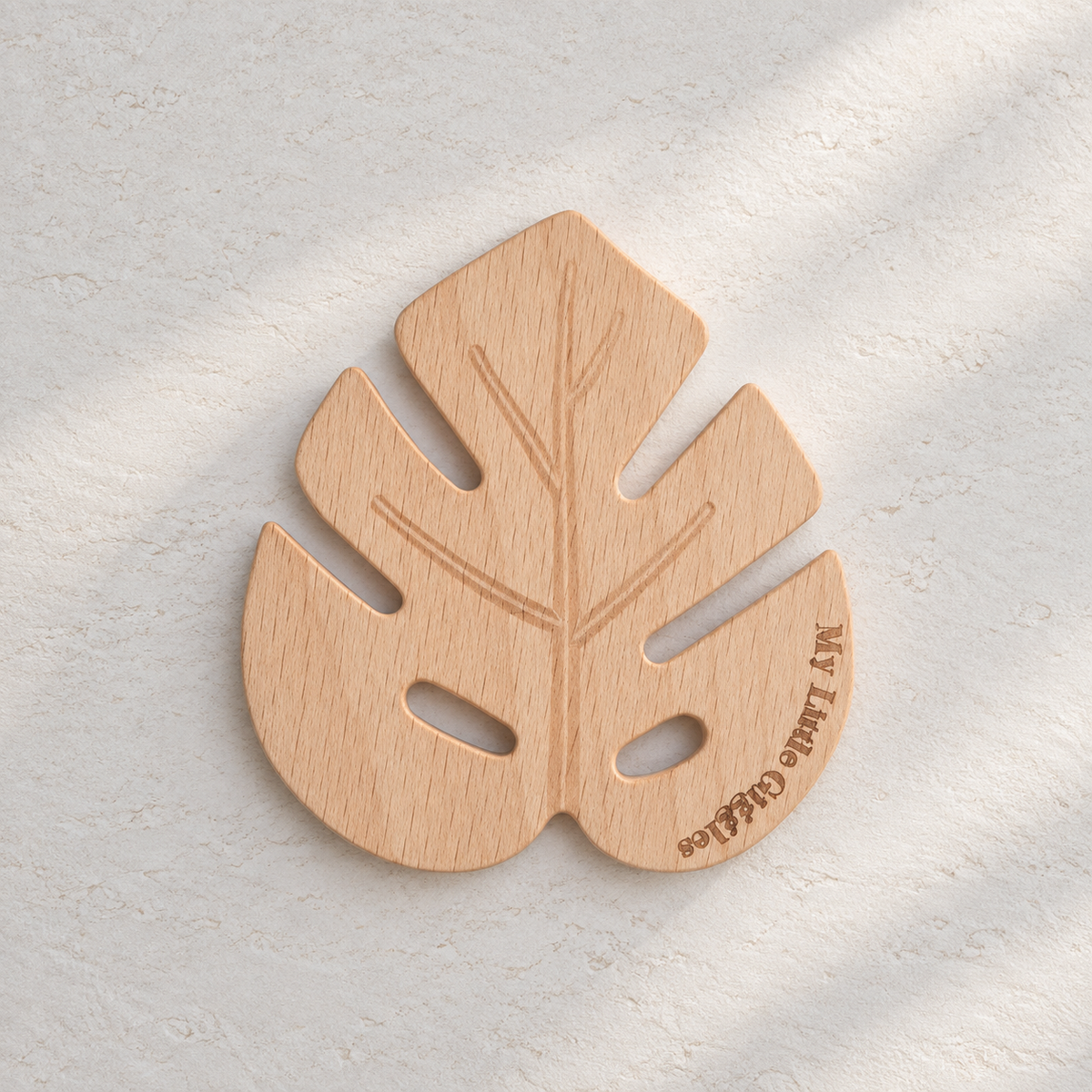 Add-on Monstera Leaf Leaf Baby Teether Wooden