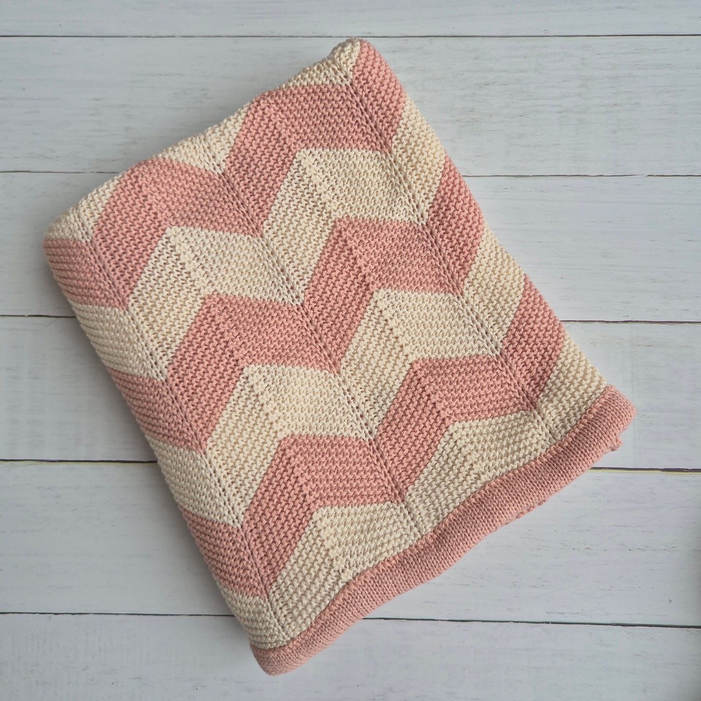 Add-on Baby Cotton Knit Blanket Chevron