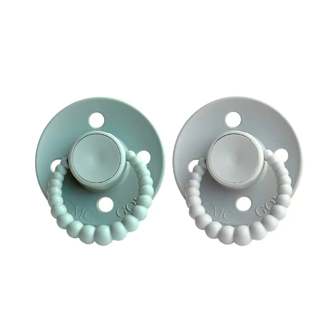Cmc Gold baby dummies size 1 sage + light grey