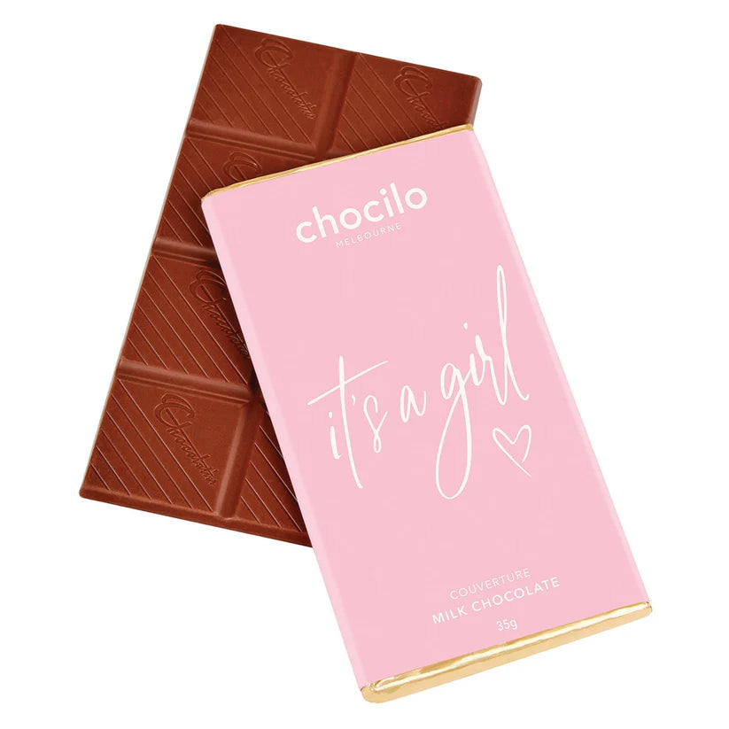 Add-on It's a girl mini chocolate block 35g