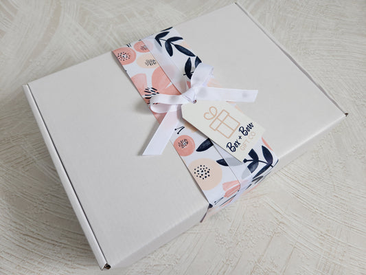 White Tuck Style Box - choose wrap (CREATE YOUR OWN HAMPER)