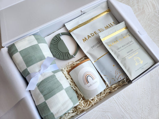 Deluxe Mum & Baby Boy Hamper SAGE HELLO BABY