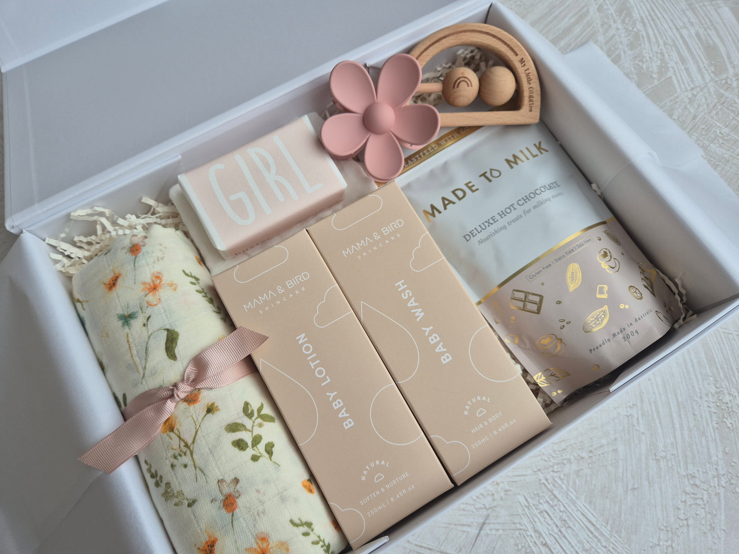 Deluxe Mum & Baby Girl Gift Hamper - WILDFLOWER WHIMSY