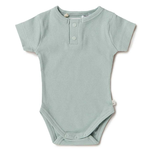 Add-on Snuggle Hunny Sage Short Sleeve Organic Bodysuit