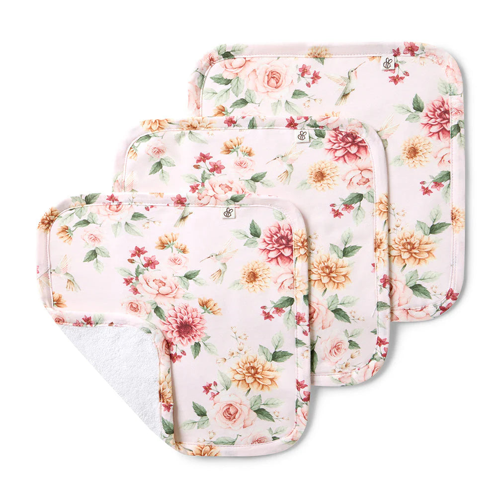 Add-on Snuggle Hunny Birds & Bloom Organic Wash Cloths - 3 Pack