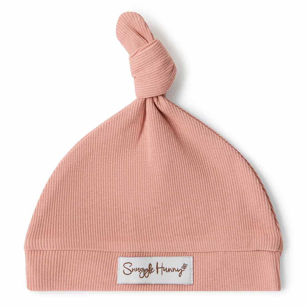 Add-on Snuggle Hunny Rose Ribbed Organic Knotted Beanie