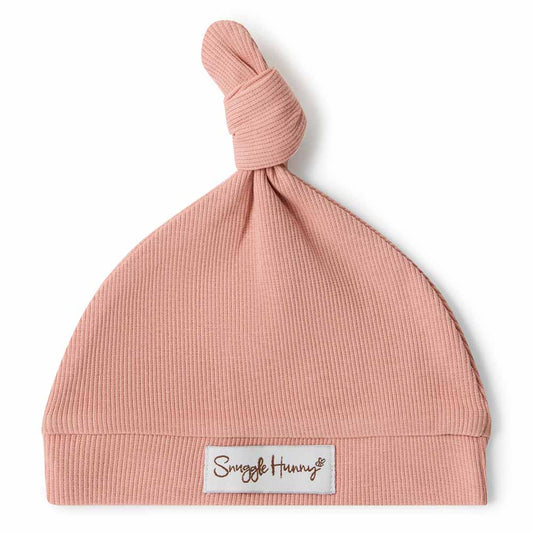 Add-on Snuggle Hunny Rose Ribbed Organic Knotted Beanie