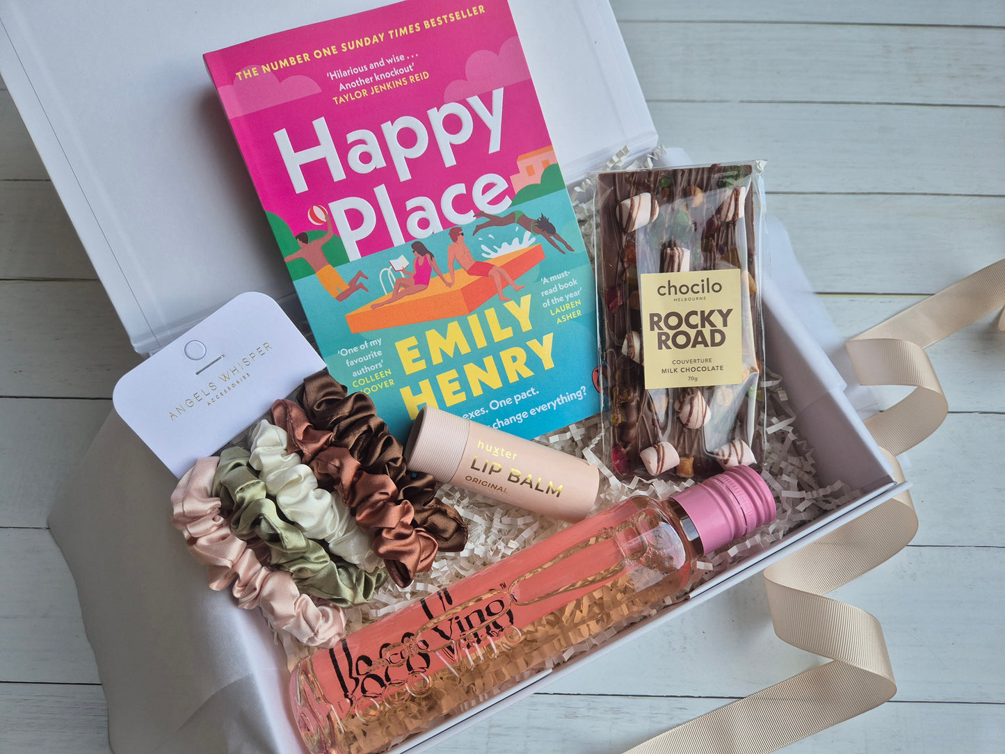 A LITTLE HAPPY PLACE - self-care, thinking of you, book lover, birthday gift hamper