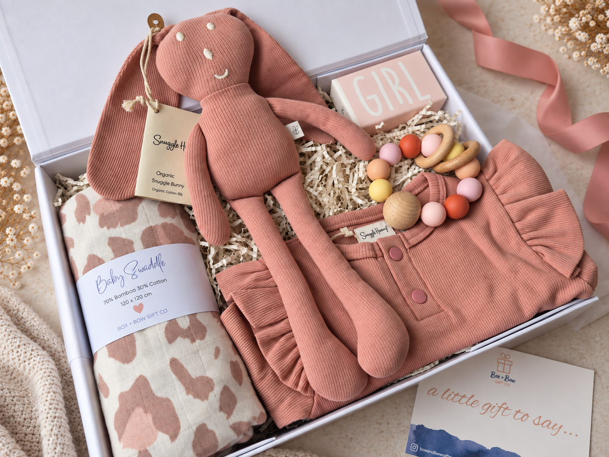 BLUSH BUNNY HUGS -Mum & Baby Girl Gift Hamper