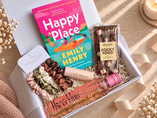 A LITTLE HAPPY PLACE - self-care, thinking of you, book lover, birthday gift hamper