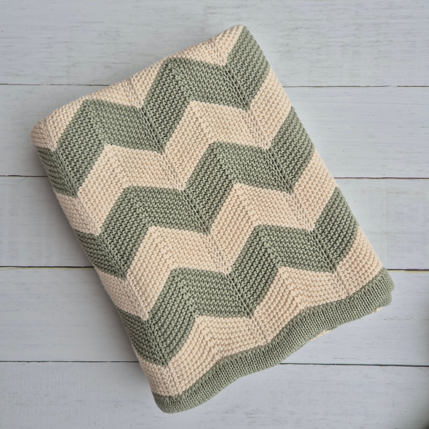 Add-on Baby Cotton Knit Blanket Chevron