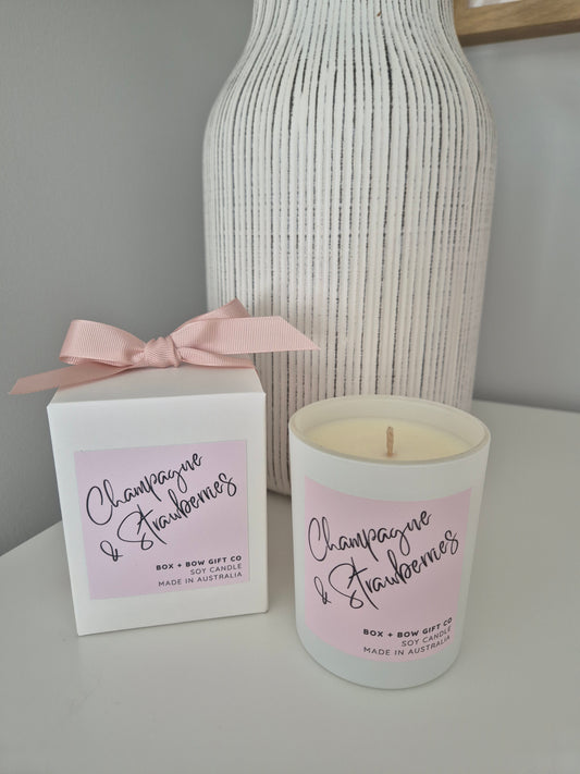 Add-on Soy Candle - Champagne & Strawberries