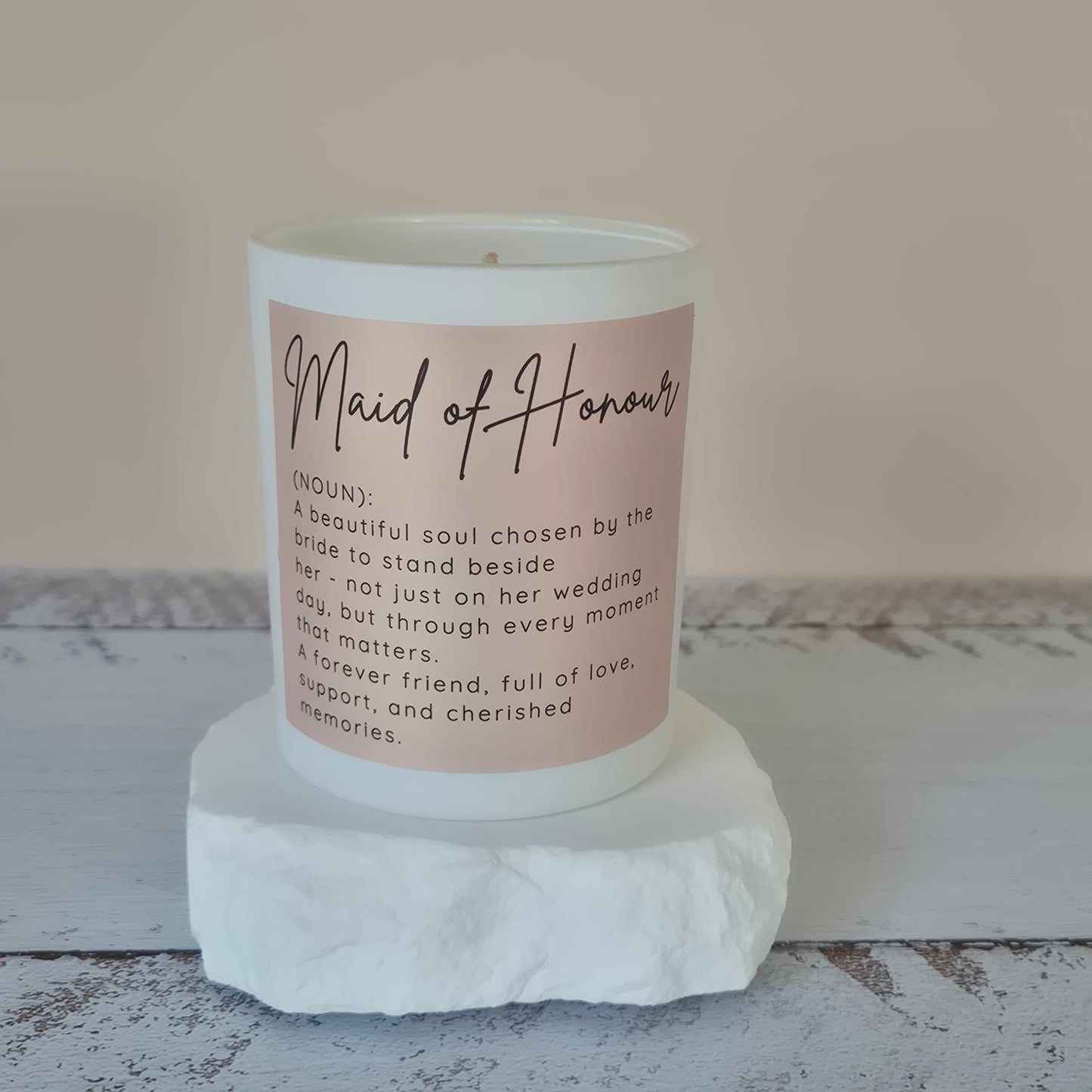 Maid of Honour Proposal Candle