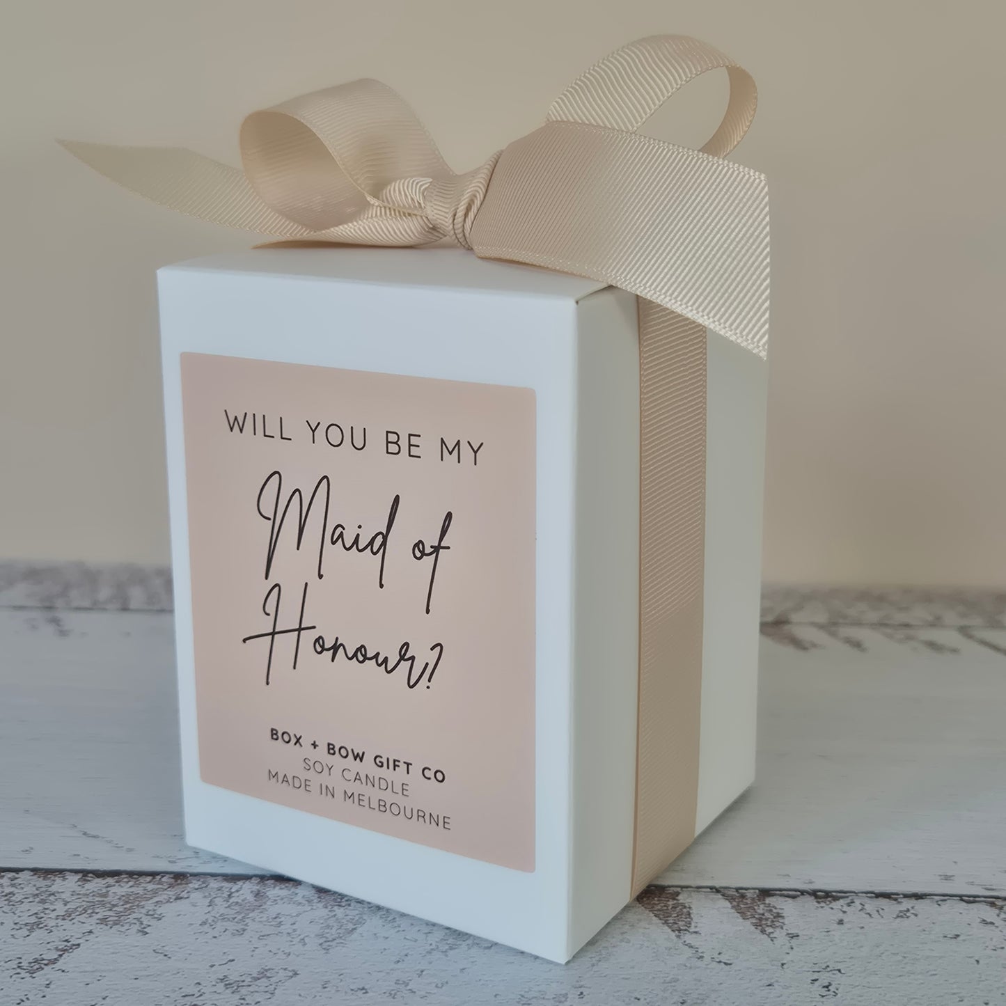 Maid of Honour Proposal Candle