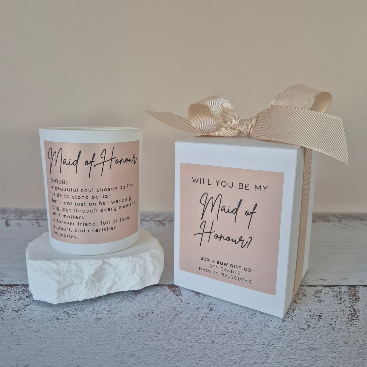 bridesmaid proposal candle maid of honour proposal candle