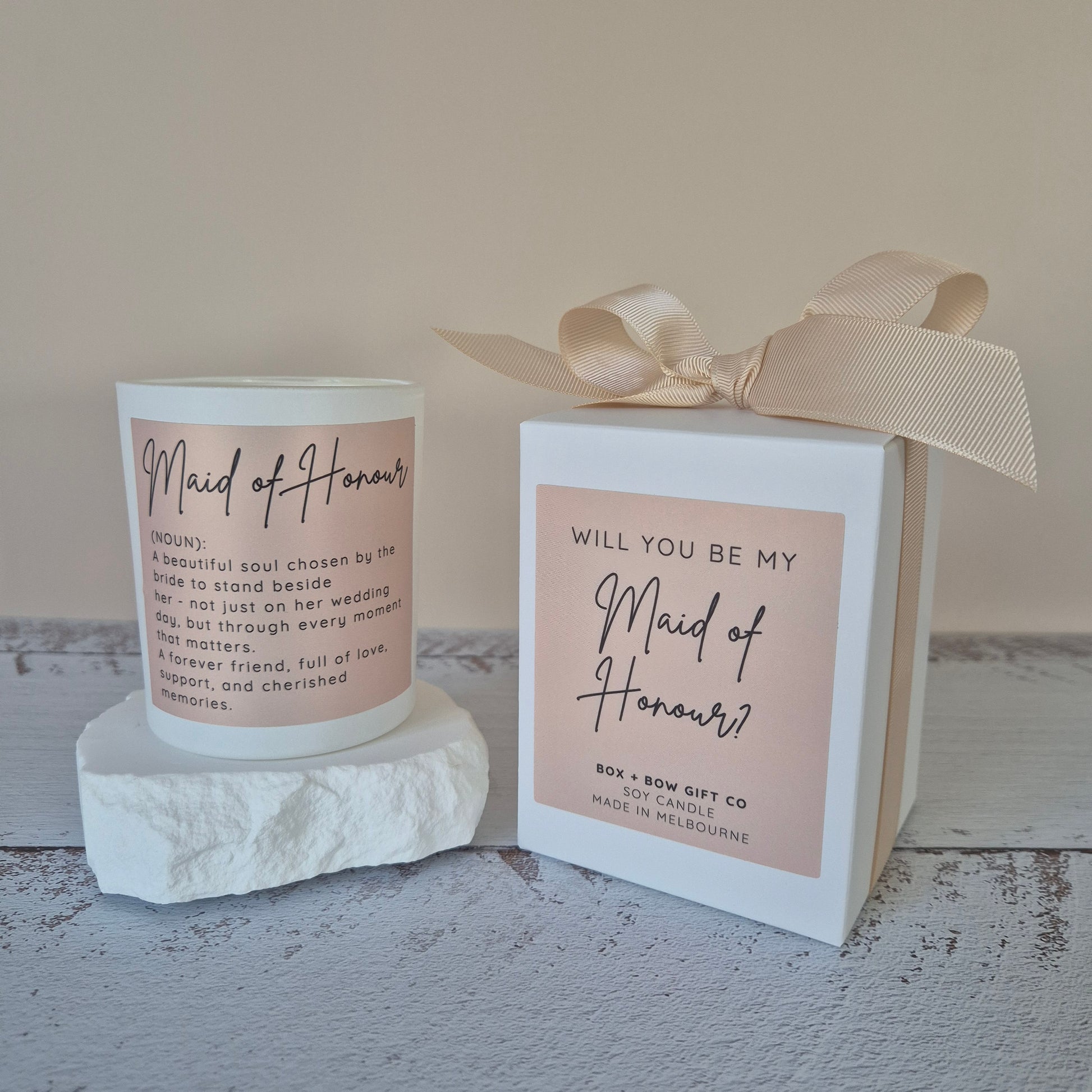 bridesmaid proposal candle maid of honour proposal candle