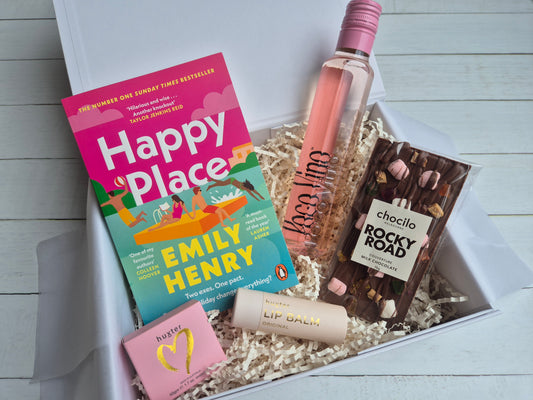 A LITTLE HAPPY PLACE - self-care, thinking of you, book lover, birthday gift hamper