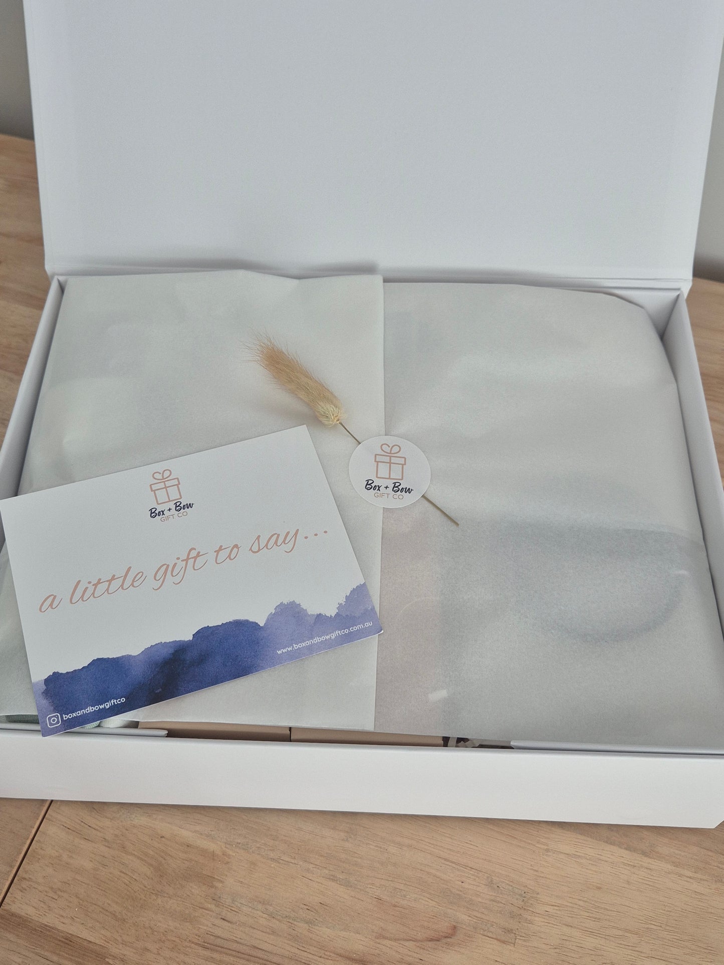 CHRISTMAS Mini White Magnetic Box - choose wrap (CREATE YOUR OWN HAMPER)