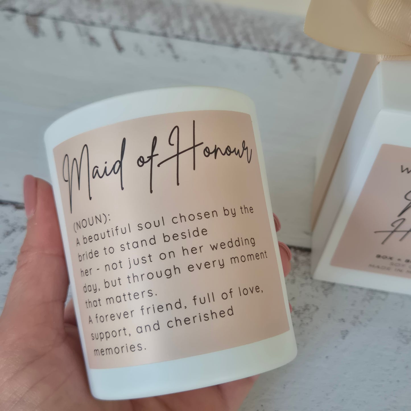 Maid of Honour Proposal Candle