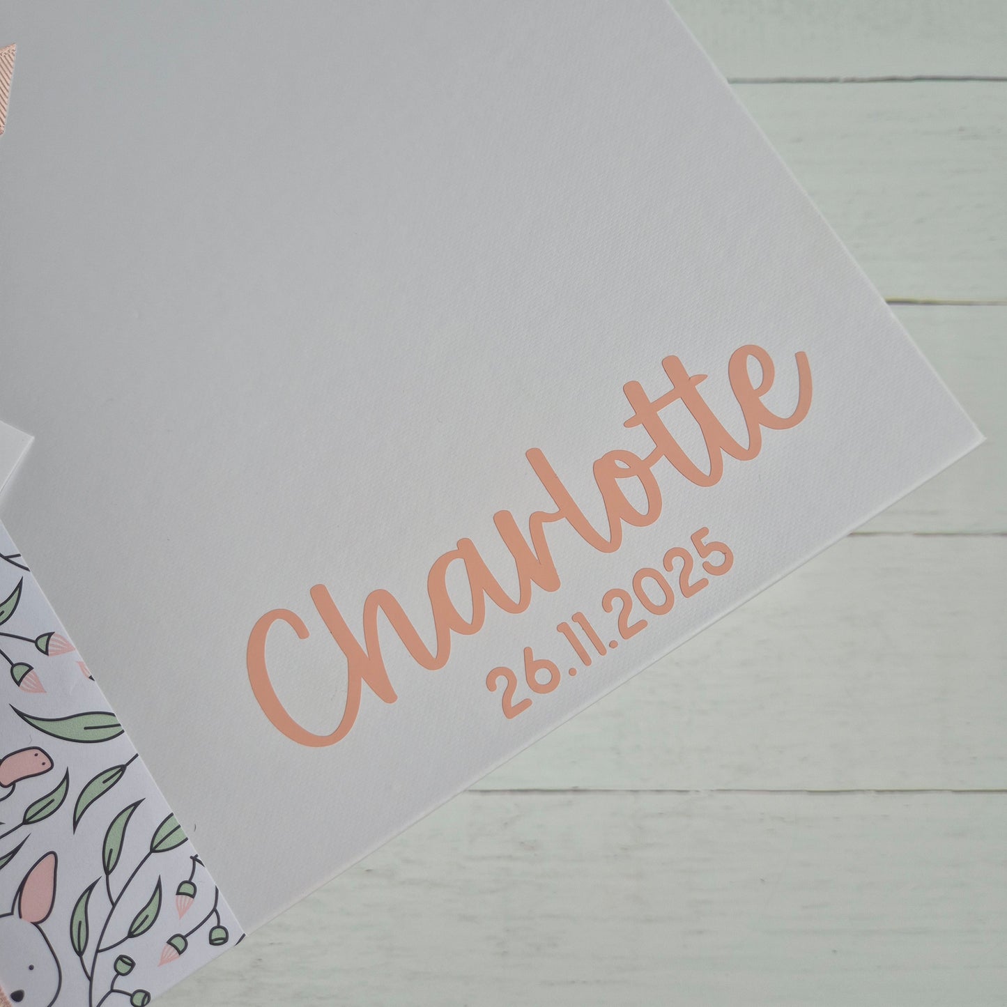 Add-on Baby Name & Birthdate Personalisation to Hamper Box Lid