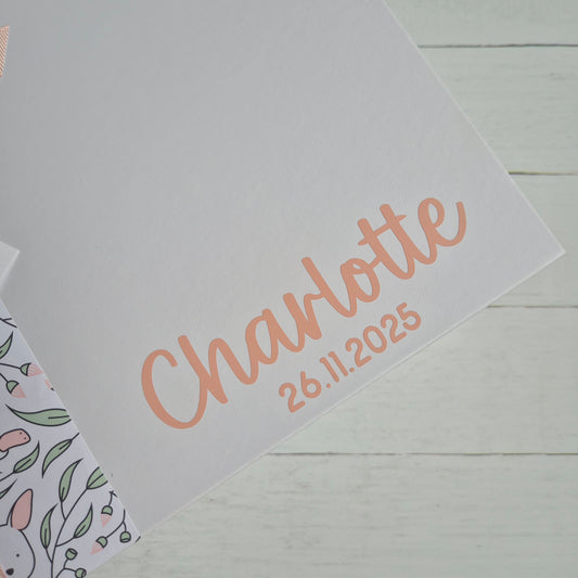 Add-on Baby Name & Birthdate Personalisation to Hamper Box Lid