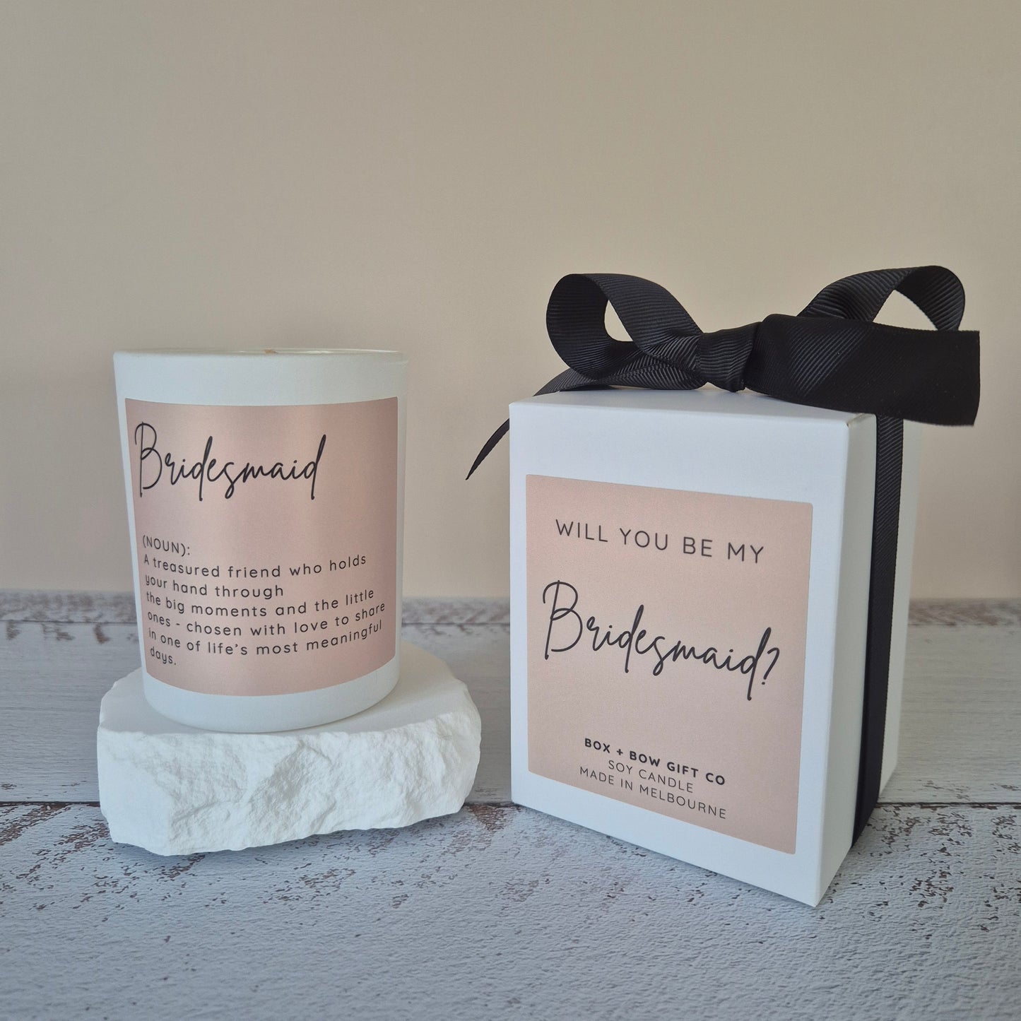 bridesmaid proposal candle maid of honour proposal candle