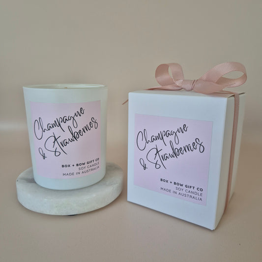 Add-on Soy Candle - Champagne & Strawberries