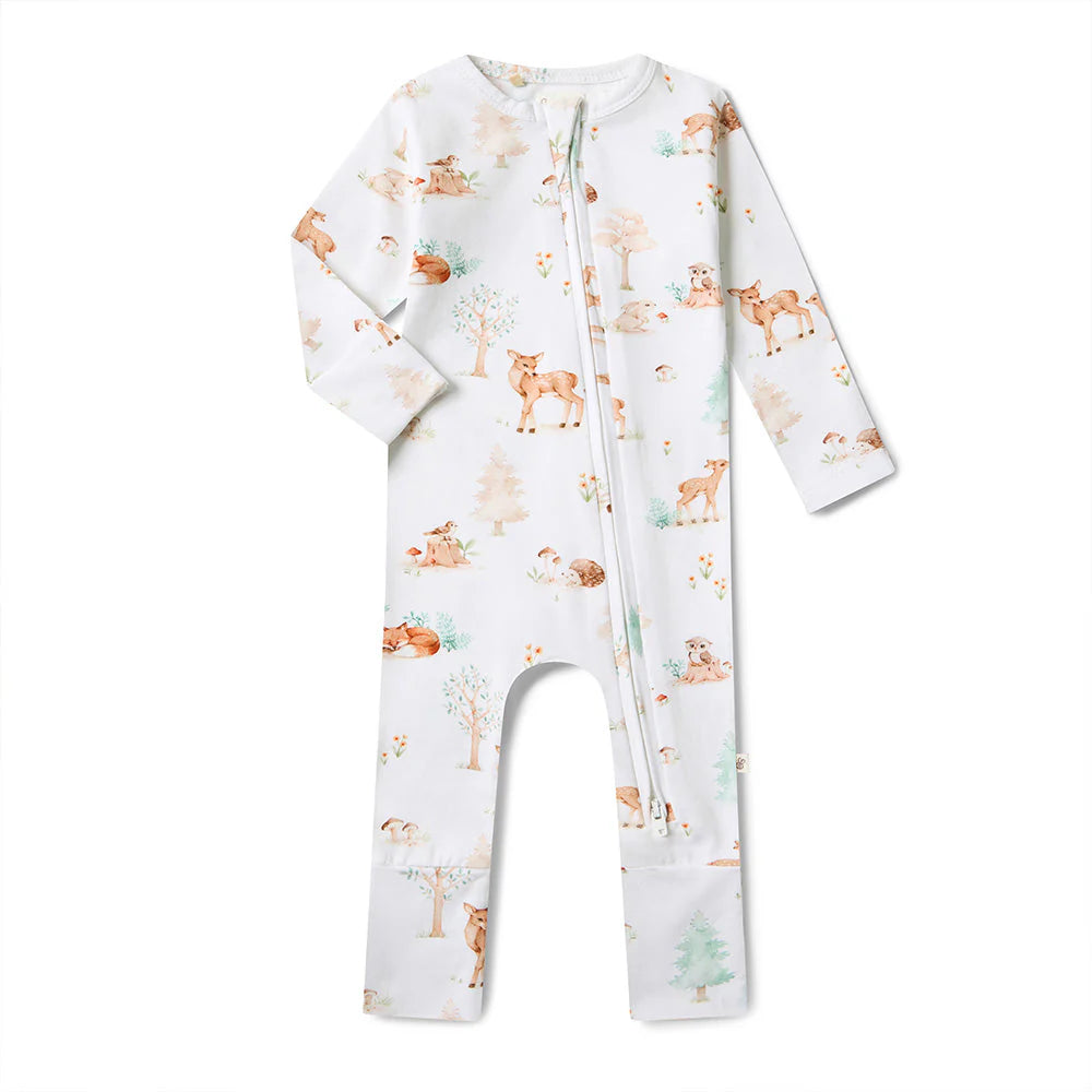 Add-on Snuggle Hunny Woodland Tales Long Sleeve Organic Romper (3-6 mths)